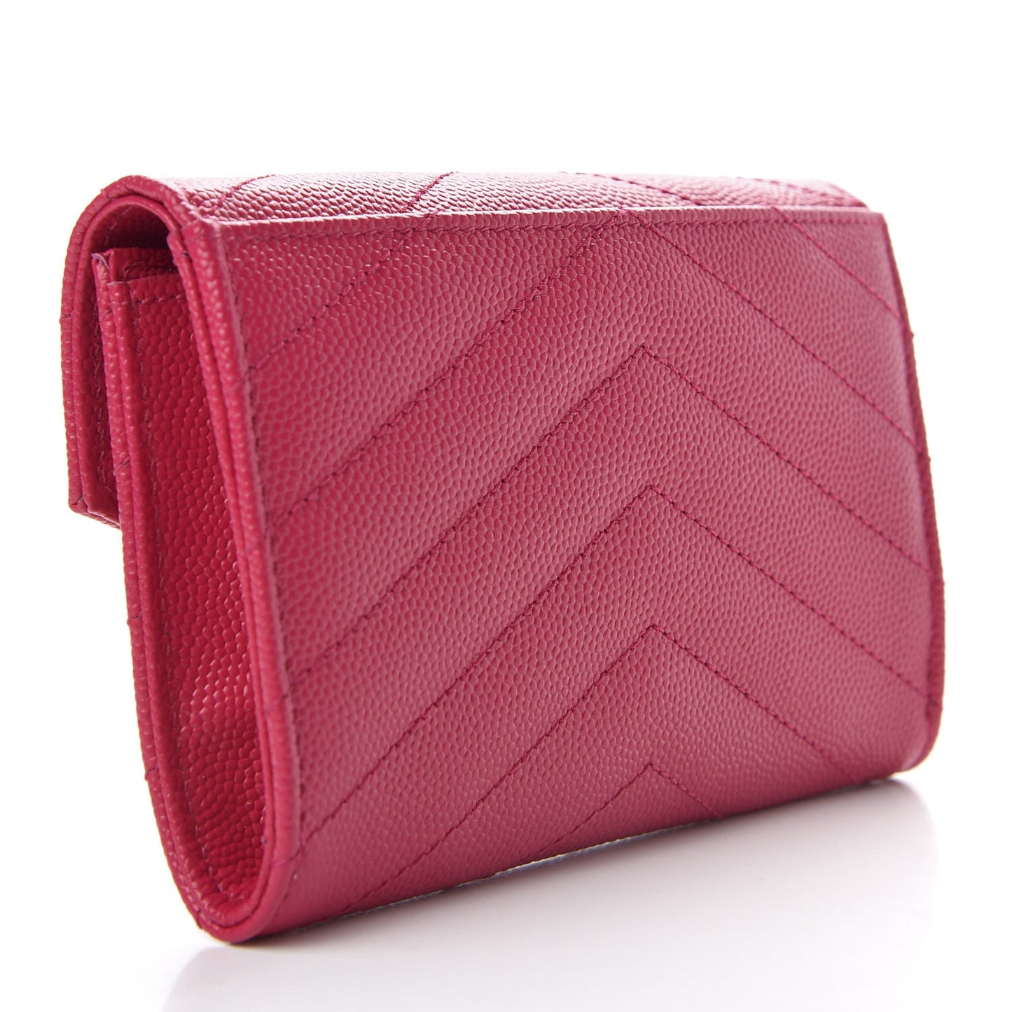 Grain De Poudre Matelasse Chevron Small Monogram Envelope Wallet Bubblegum