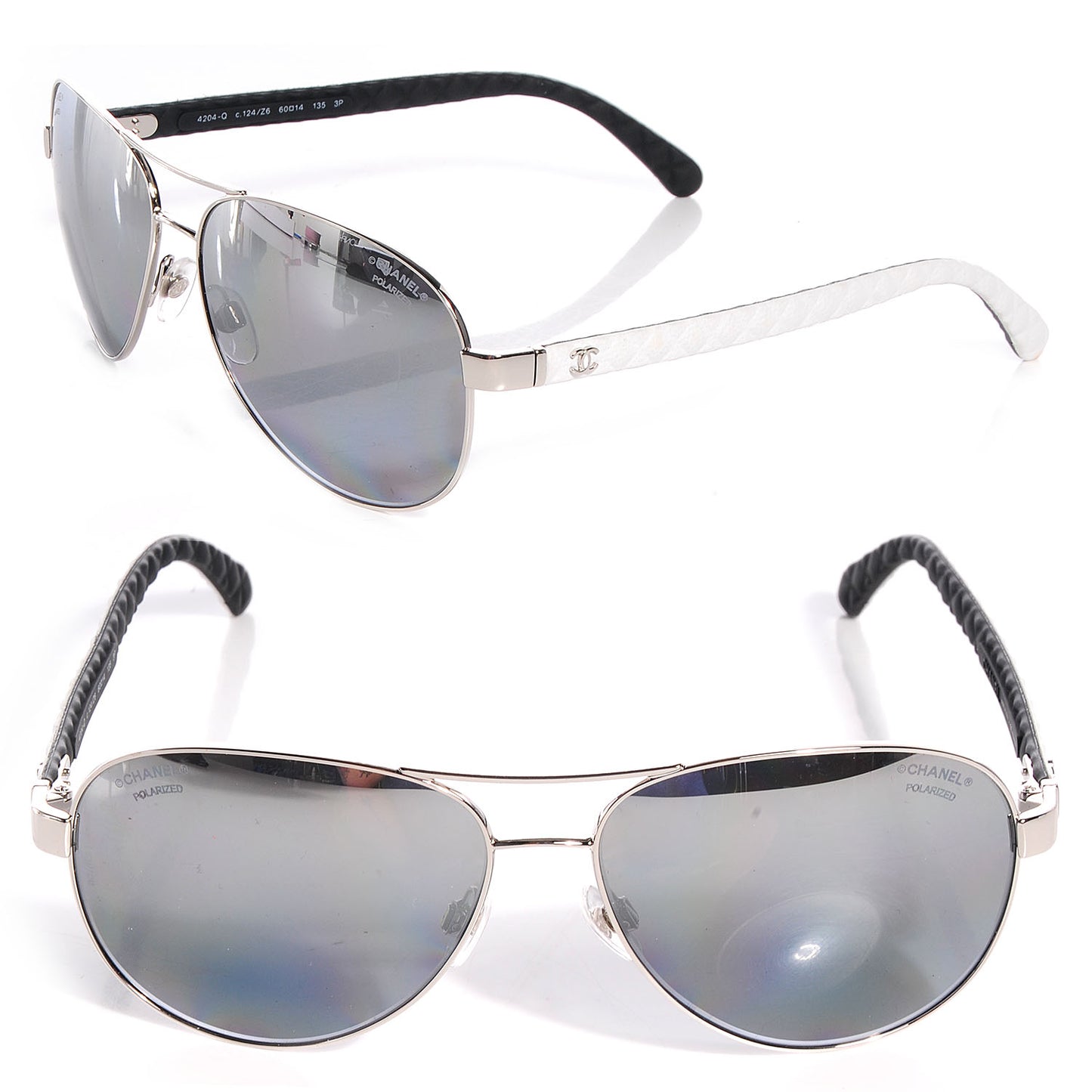 Aviator Sunglasses Polarized 4204-Q White