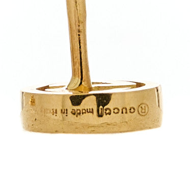 Gucci 18K Yellow Gold Interlocking G Stud Earrings 4 of 5