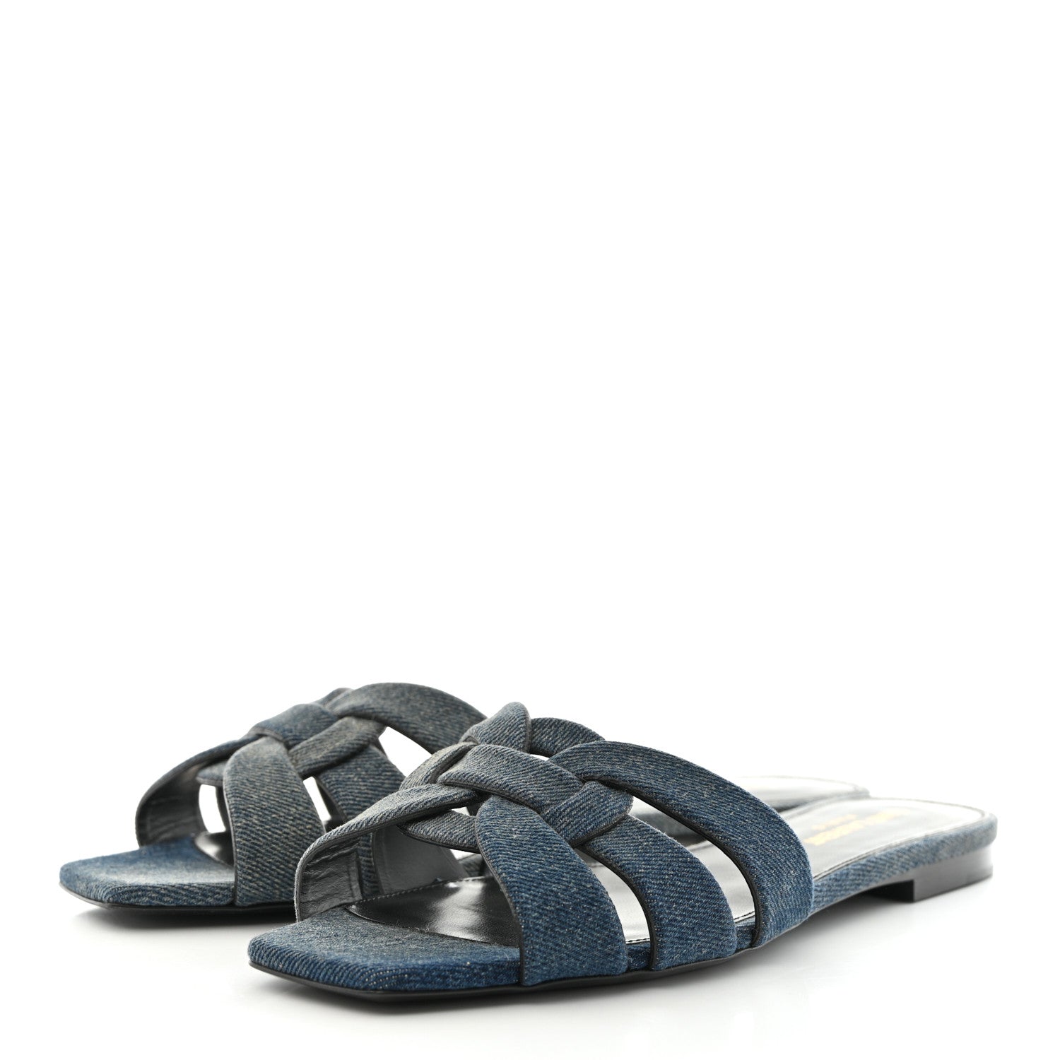 Saint Laurent Denim Tribute 05 Slide Sandals 38 Deep Navy Jeans 3 of 10