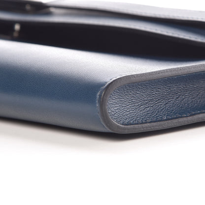 Hermes Swift Kelly Cut Clutch Pochette Bleu De Prusse 11 of 11