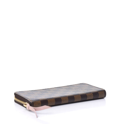 Louis Vuitton Damier Ebene Clemence Wallet Rose Ballerine 4 of 8
