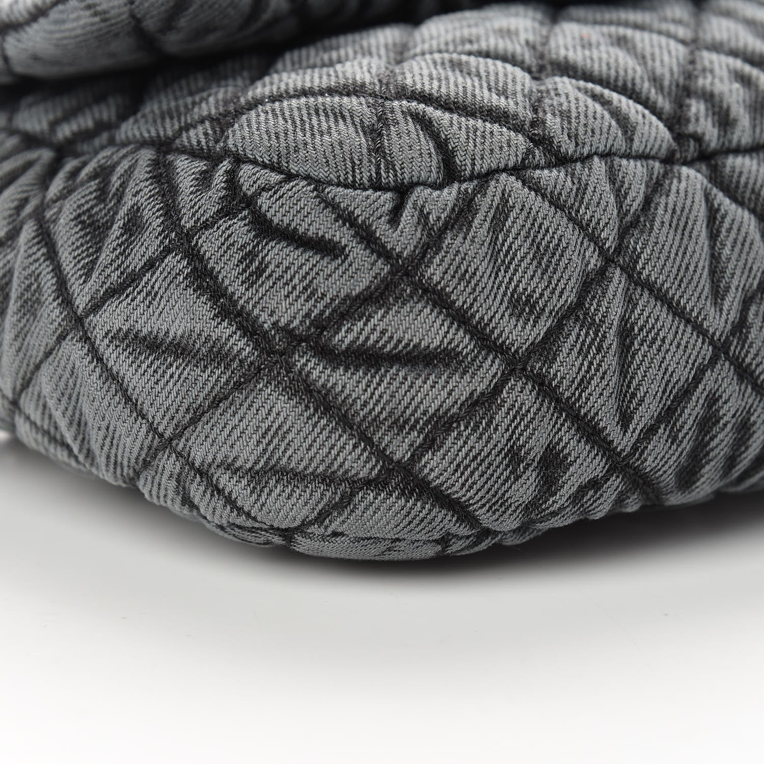 Chanel Washed Denim Quilted Small Denimpression Flap Grey Black 9 of 11