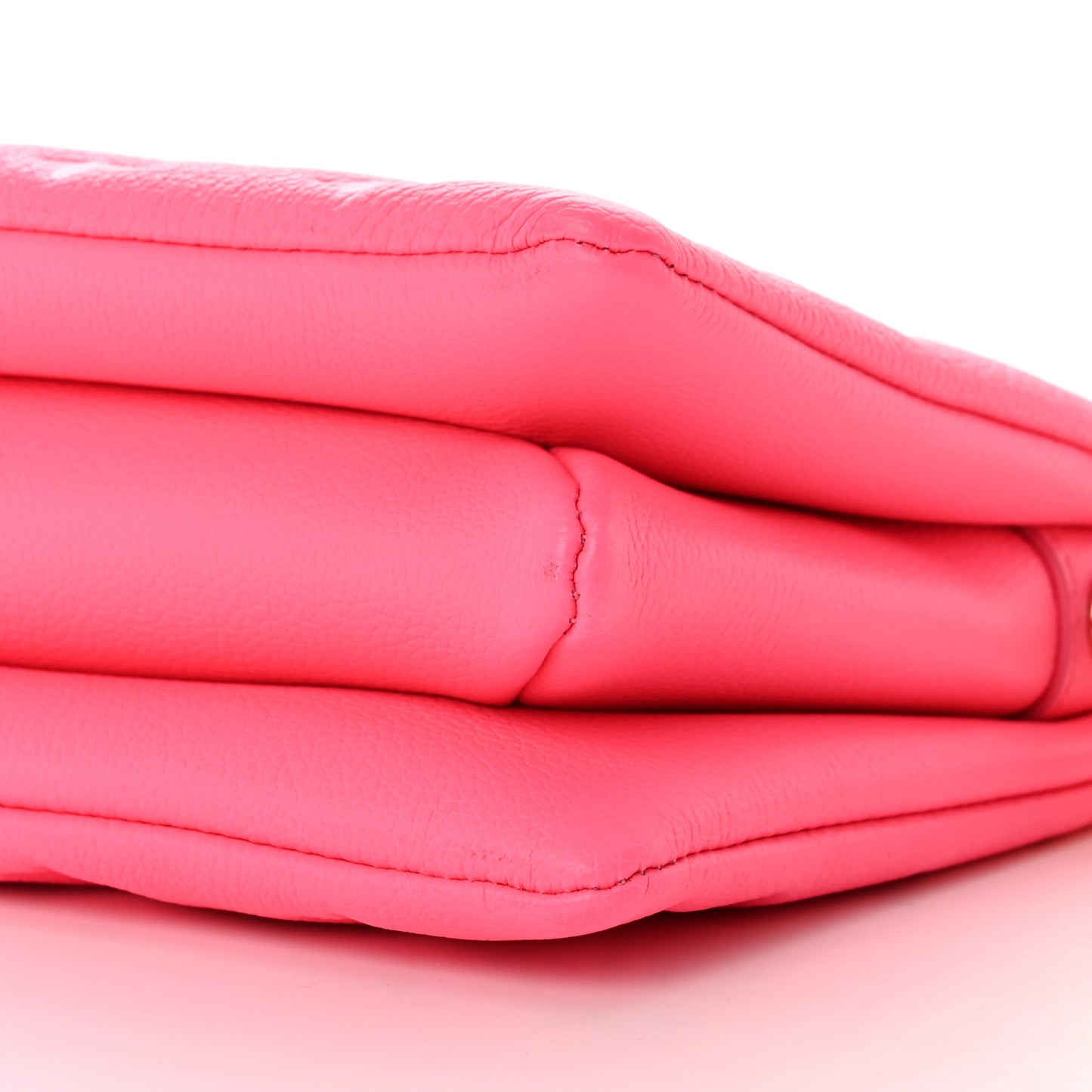 Calfskin Embossed Monogram Coussin BB Rose Fluo