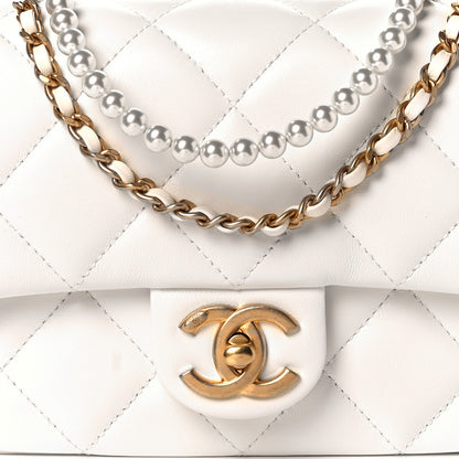 Chanel Lambskin Quilted Mini My Perfect Flap White 8 of 10