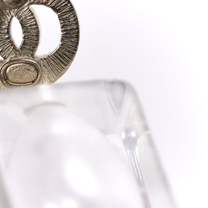 Chanel Crystal Pearl CC Drop Earrings Gold 4 of 4