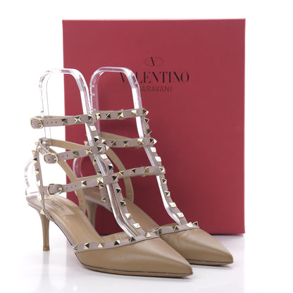 Valentino Garavani Calfskin Nappa Rockstud Ankle Strap 65mm Pumps 41.5 Alpaca Poudre 16 of 16