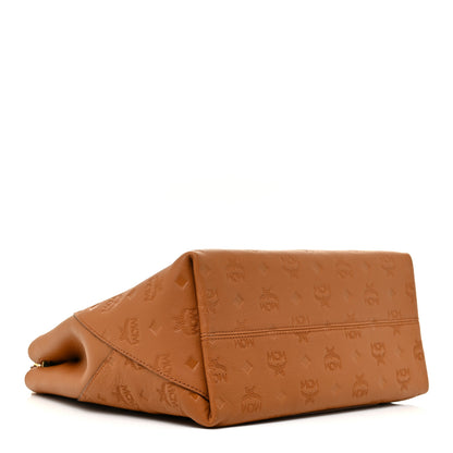 MCM Calfskin Ottomar Monogram Medium Klara Hobo Cognac 4 of 10