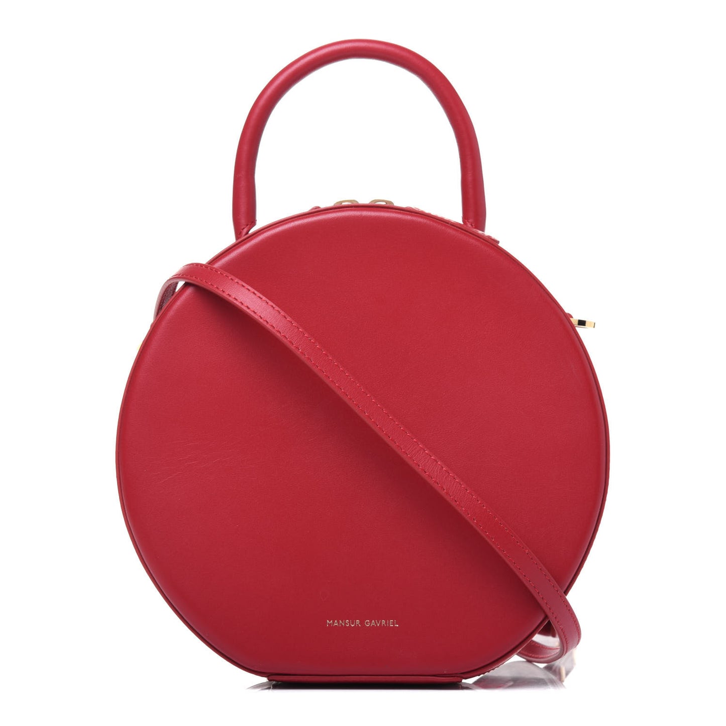 Calfskin Circle Crossbody Bag Flamma