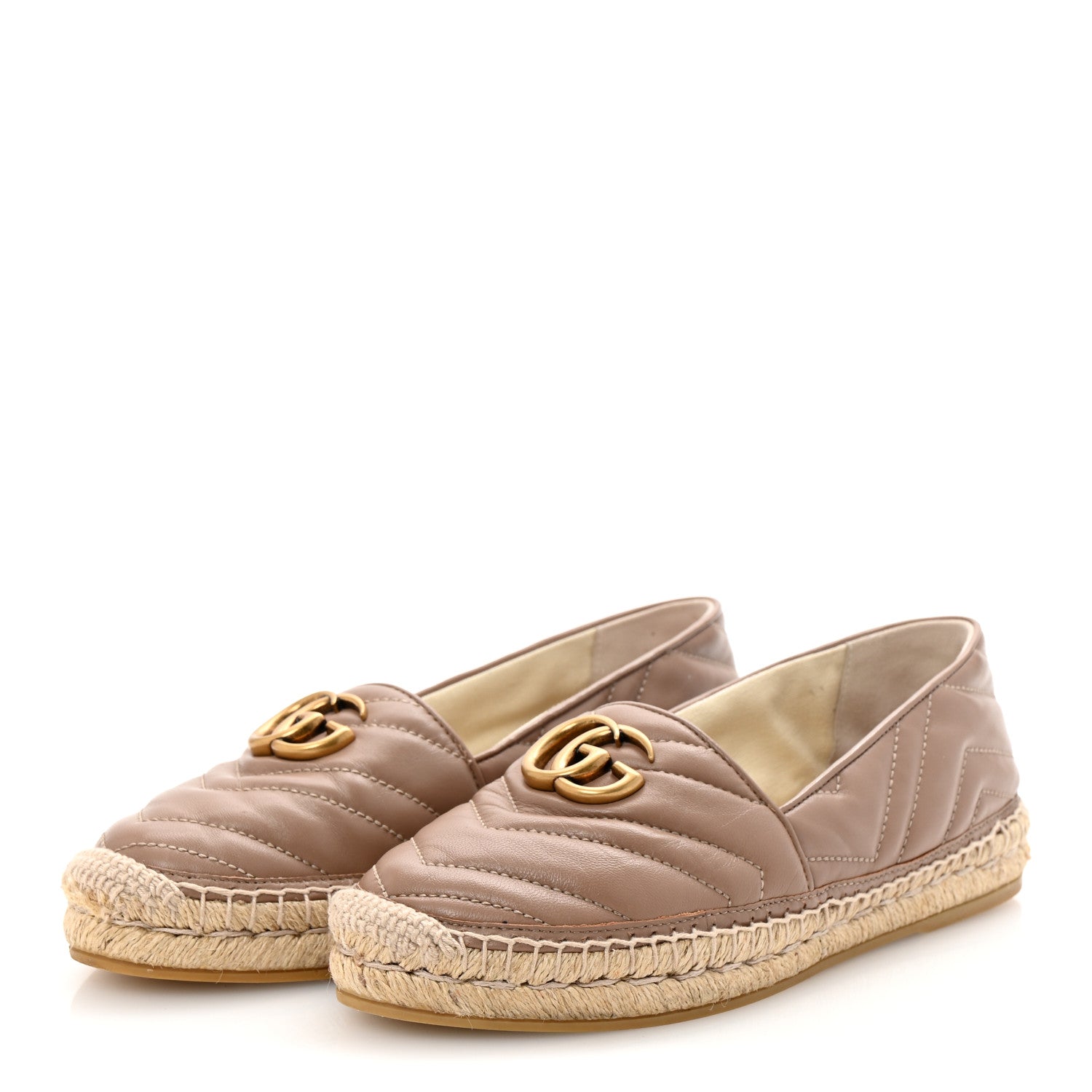 Gucci Nappa Matelasse GG Marmont Espadrilles 38.5 Porcelain Rose 4 of 12
