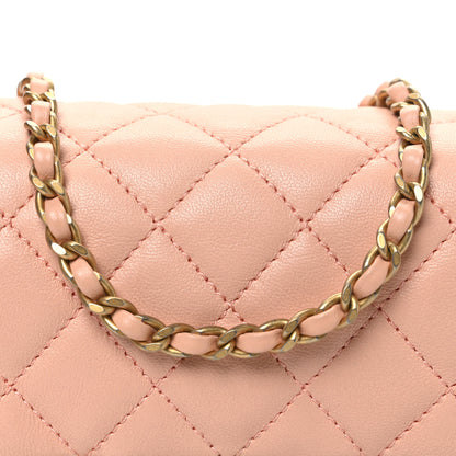 Chanel Lambskin Quilted Mini Pearl Crush Flap Light Orange 8 of 10