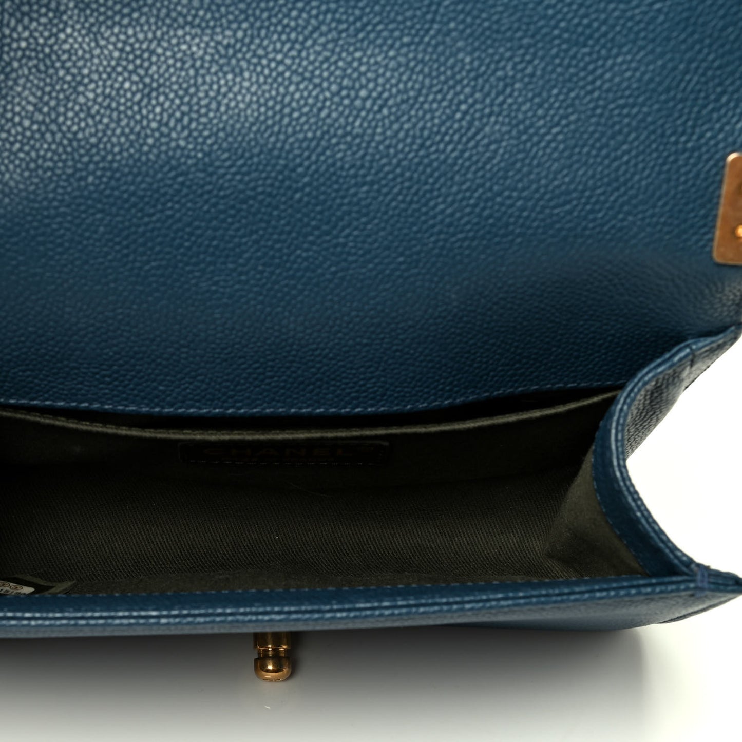 Caviar Quilted Small Boy Flap Blue