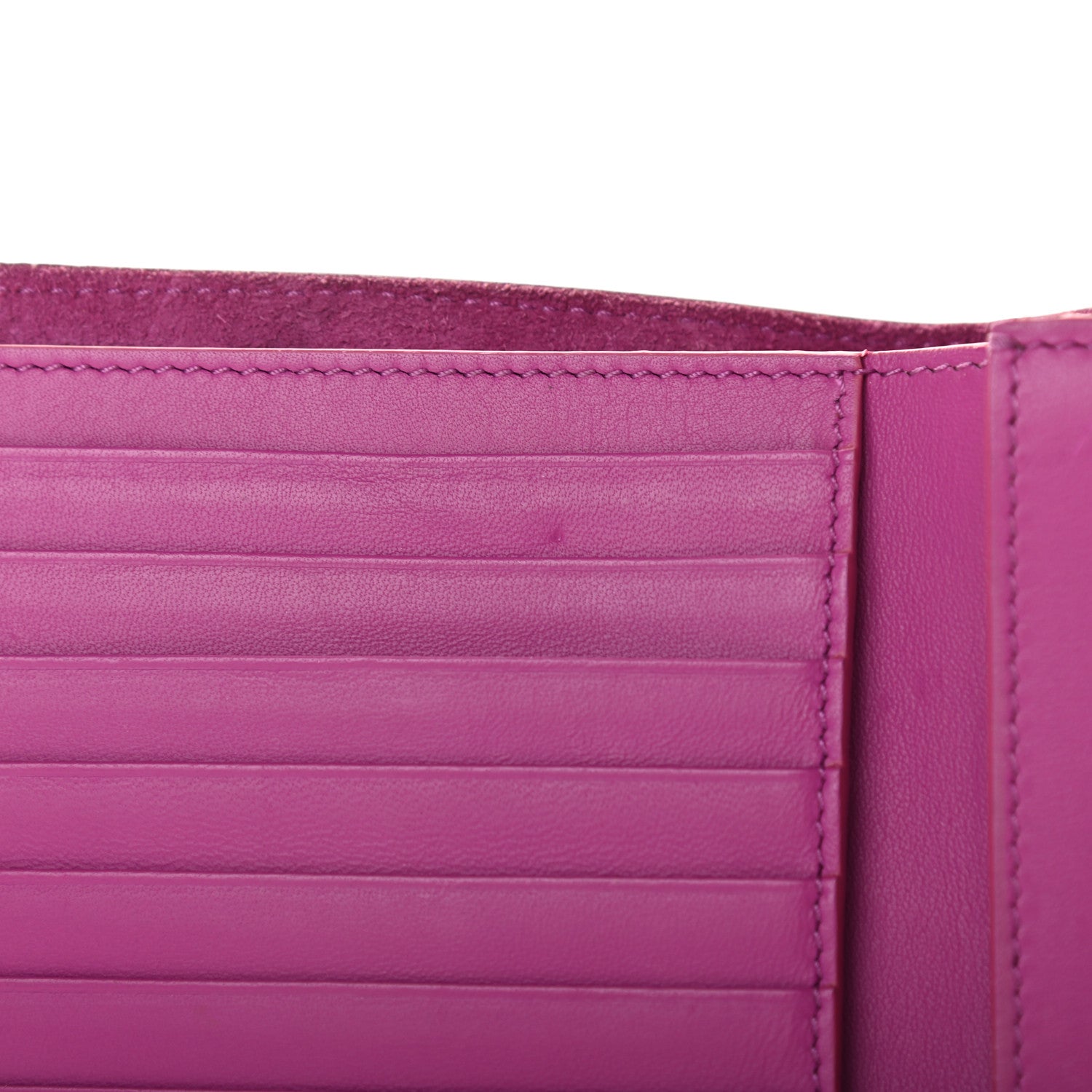 Celine Grained Calfskin Medium Multifunction Strap Wallet Magenta 9 of 14