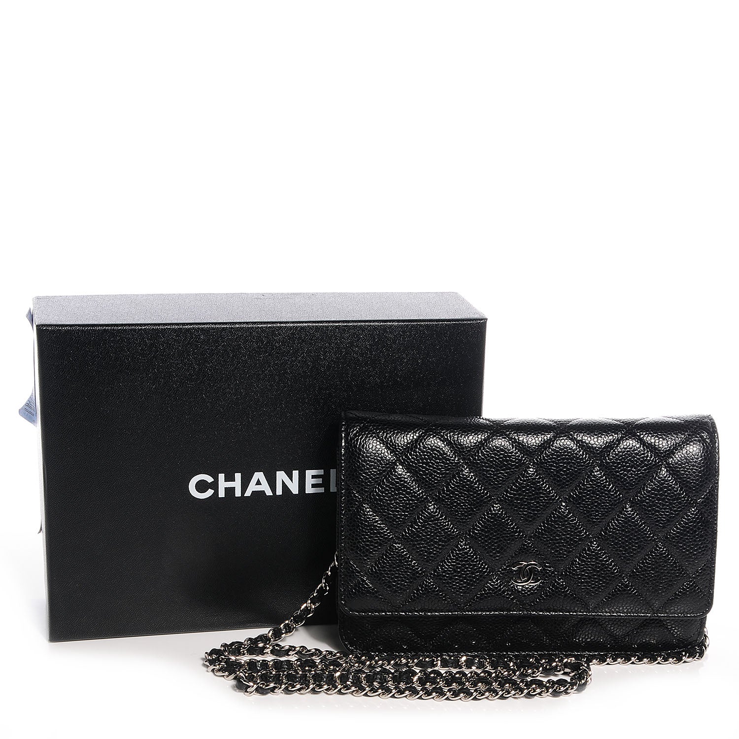 Chanel Caviar Quilted Wallet On Chain WOC Black 5 of 9