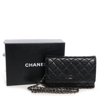 Chanel Caviar Quilted Wallet On Chain WOC Black 5 of 9