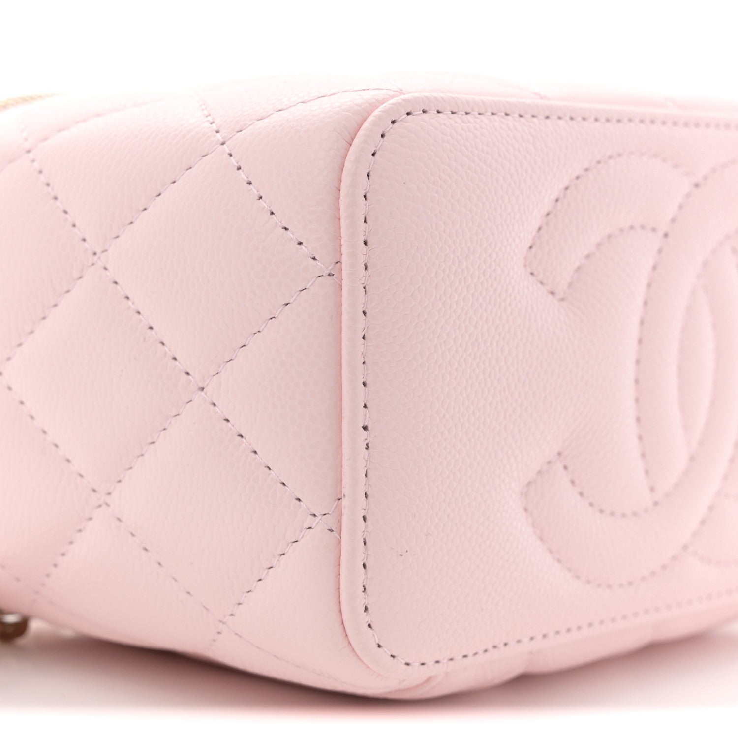 Chanel Caviar Quilted Small Vanity Case With Chain Light Pink 9 of 11