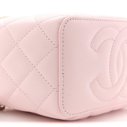 Chanel Caviar Quilted Small Vanity Case With Chain Light Pink 9 of 11