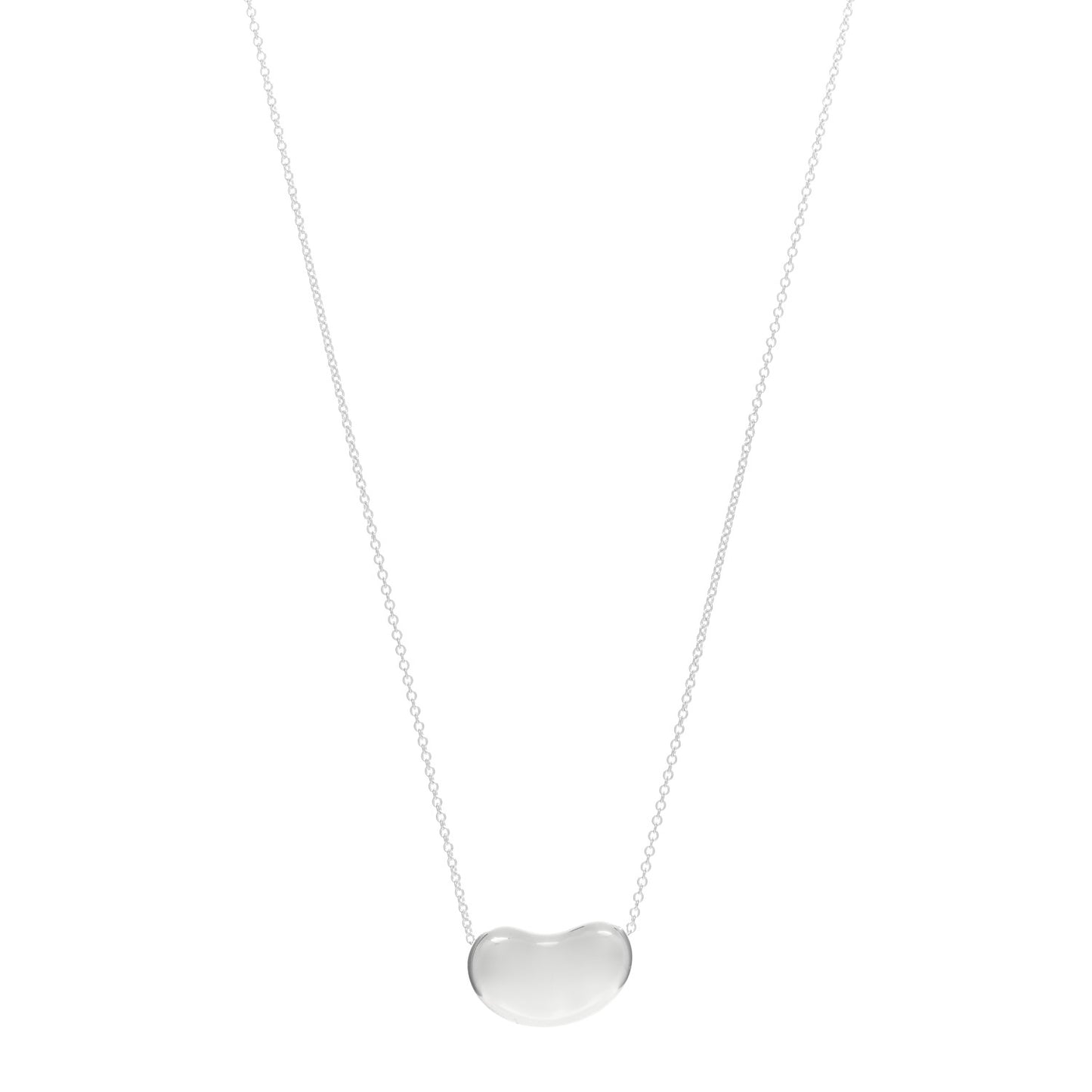 Sterling Silver 18mm Elsa Peretti Bean Pendant Necklace