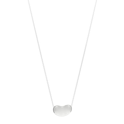 Tiffany Sterling Silver 18mm Elsa Peretti Bean Pendant Necklace 1 of 4