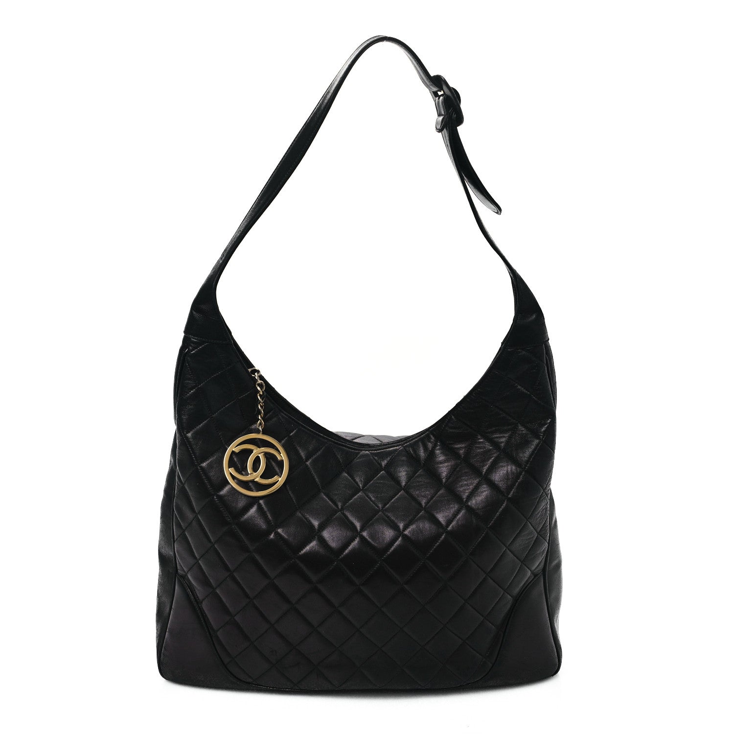 Chanel Lambskin Quilted CC Shoulder Bag Black 1 of 10