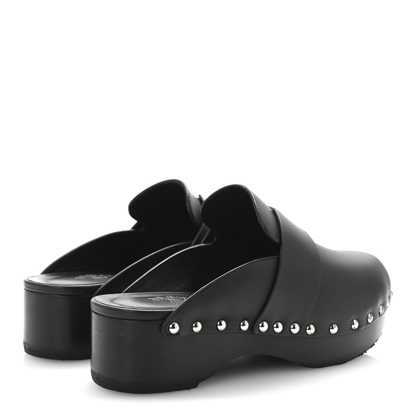 Calfskin Calya Mules 35 Black