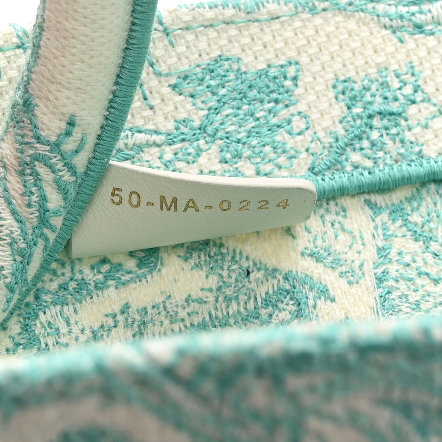 Christian Dior Canvas Embroidered Medium Dioriviera Toile De Jouy Book Tote Aquamarina 7 of 10
