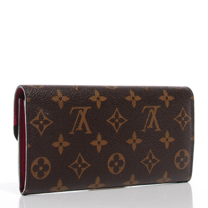 Louis Vuitton Monogram Emilie Wallet Red 3 of 8