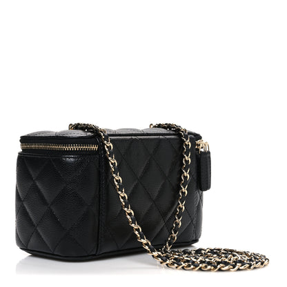 Chanel Caviar Quilted Small Vanity Case With Chain Black 3 of 10
