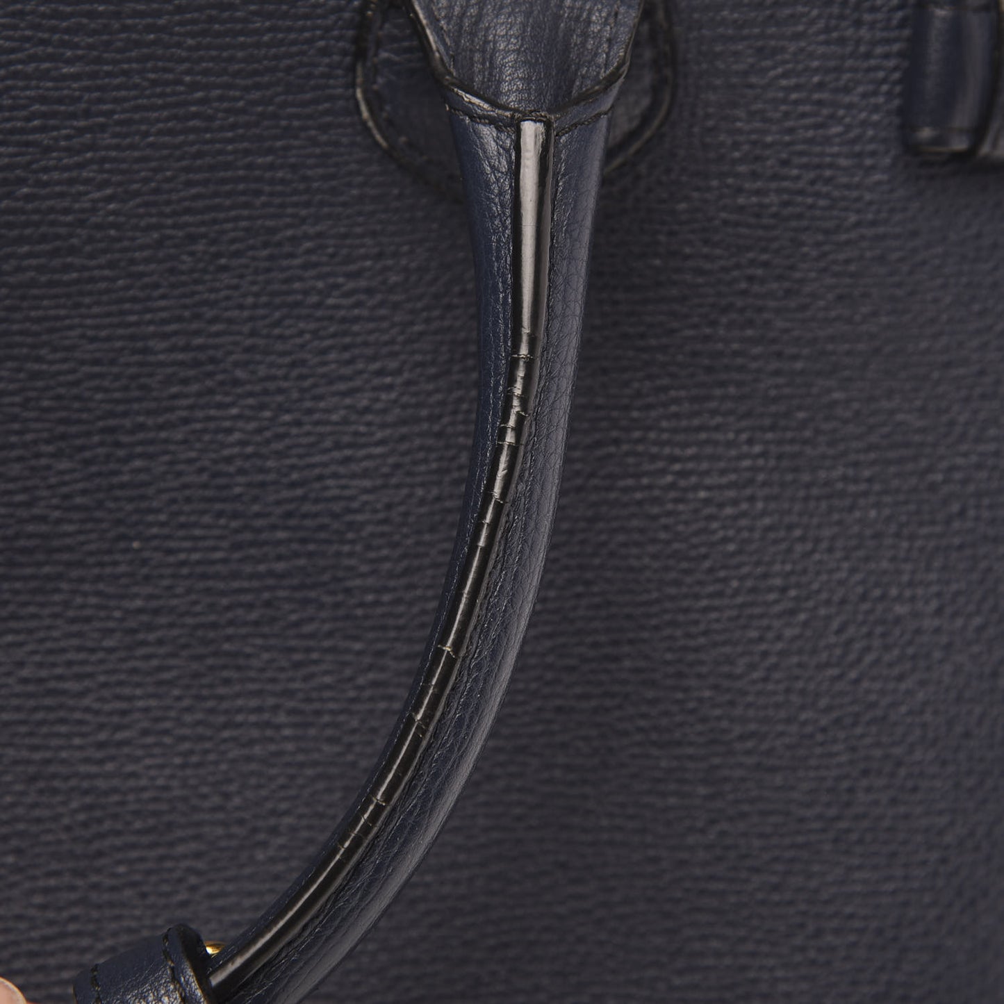 Calfskin House Check Medium Banner Tote Ink Blue