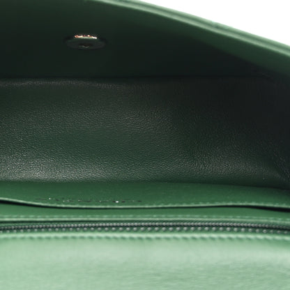 Chanel Lambskin Quilted Mini Rectangular Flap Dark Green 5 of 10