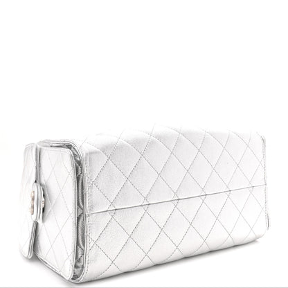 Chanel Metallic Caviar Quilted Small Chanel 25 Handbag Silver 4 of 9
