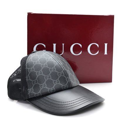 Gucci GG Supreme Monogram Baseball Hat M 58 Black 11 of 11