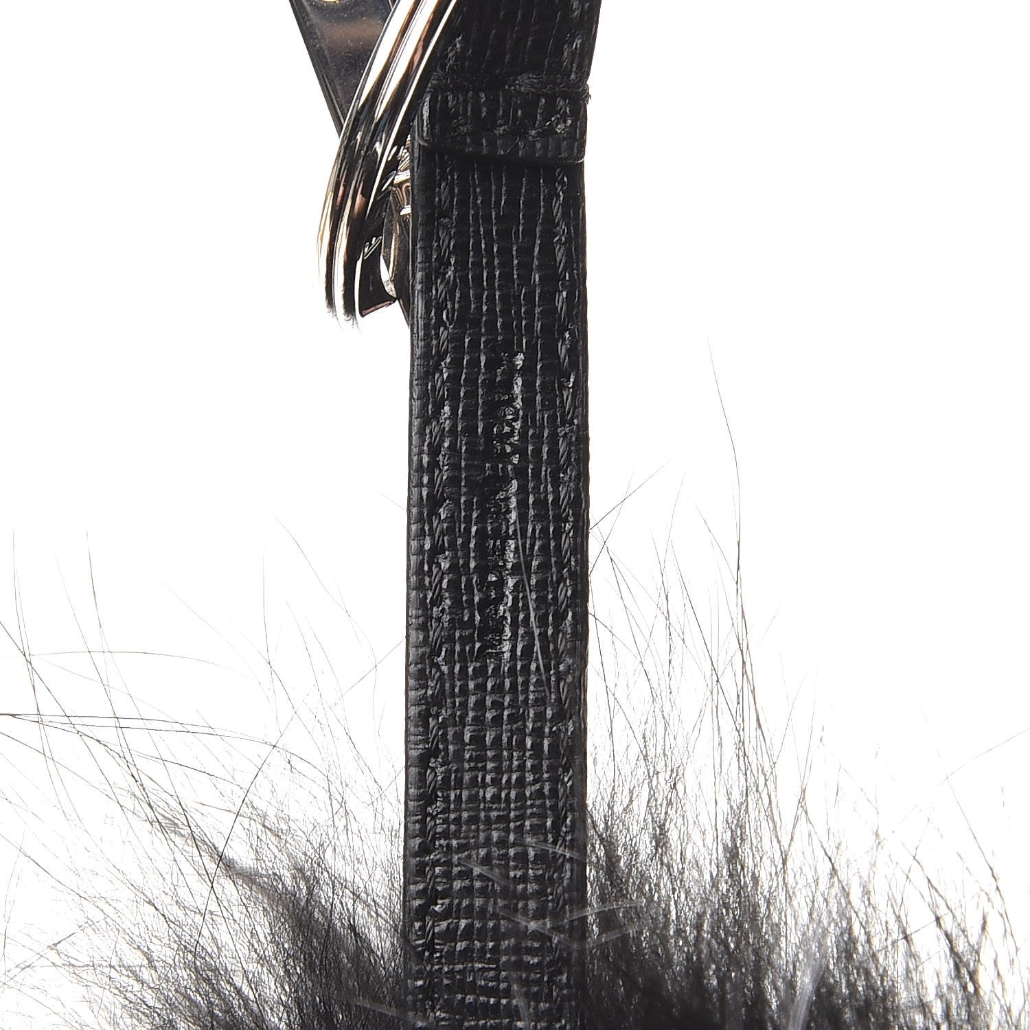Fendi Vitello Elite Fox Goat Fur Igor Monster Bag Bug Cube Charm Rosso Black White 5 of 6
