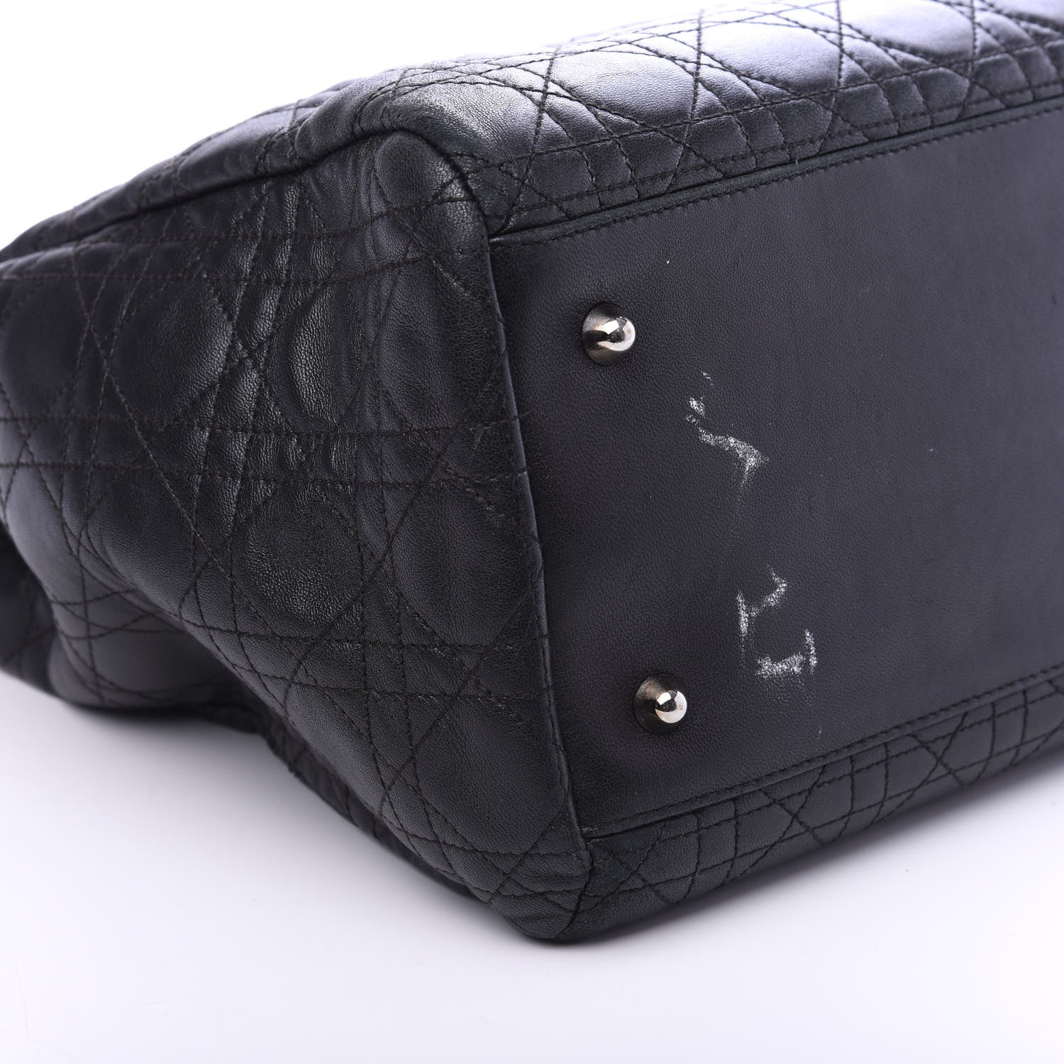 Christian Dior Lambskin Cannage Large Soft Lady Dior Shopping Tote Black 6 of 9