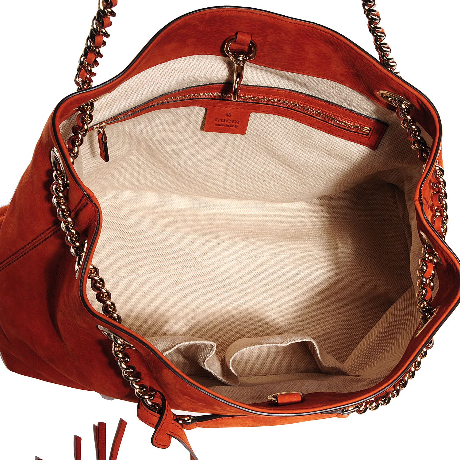 Gucci Vitello Range Medium Soho Chain Shoulder Bag Old Whisky 9 of 9