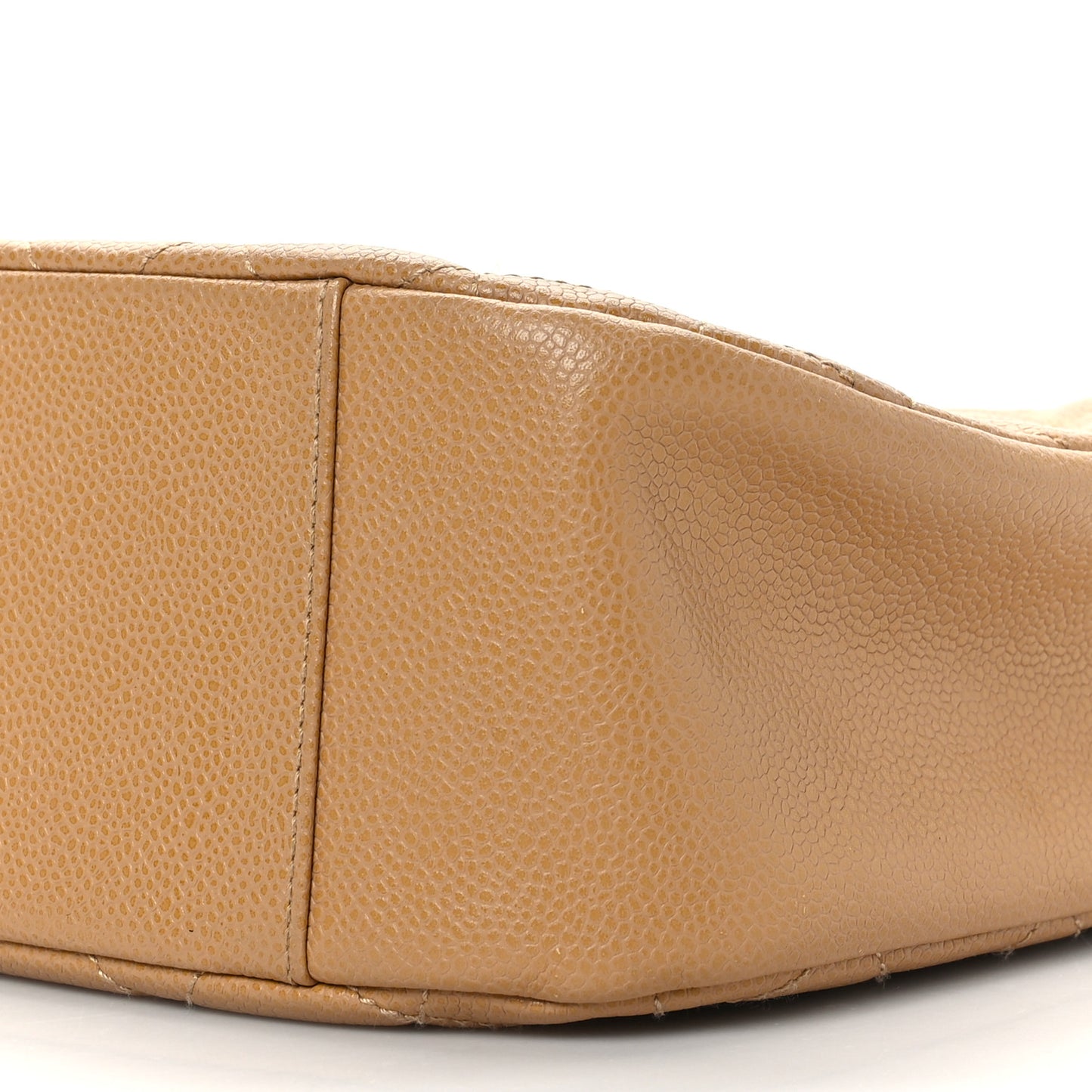 Caviar Quilted Timeless CC Shoulder Bag Beige