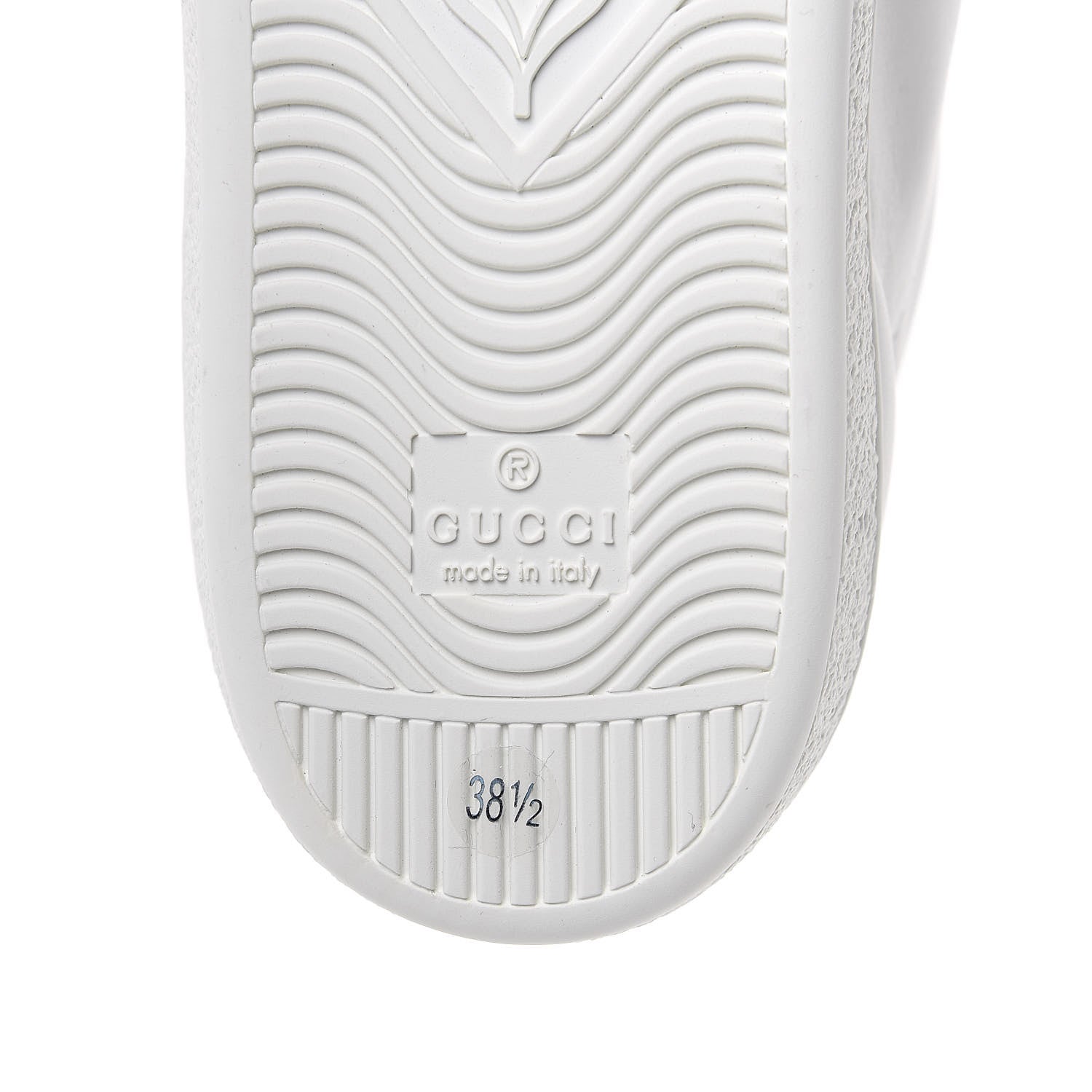 Gucci Calfskin Ayers Web Blind for Love Embroidered Womens Ace Sneakers 38.5 White 8 of 10