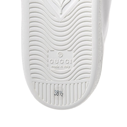 Gucci Calfskin Ayers Web Blind for Love Embroidered Womens Ace Sneakers 38.5 White 8 of 10