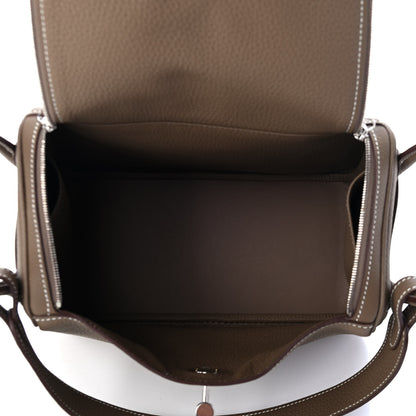 Hermes Taurillon Clemence Lindy 26 Etoupe 4 of 4