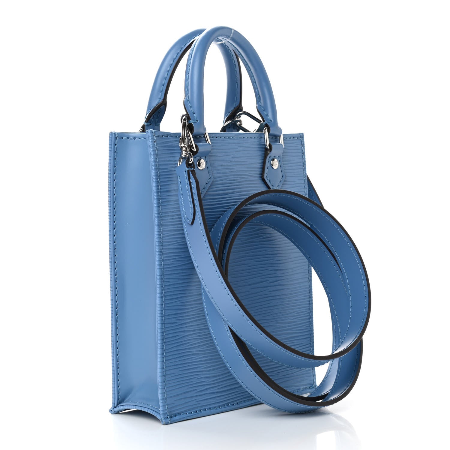 Louis Vuitton Epi Petit Sac Plat Bleuet 3 of 8