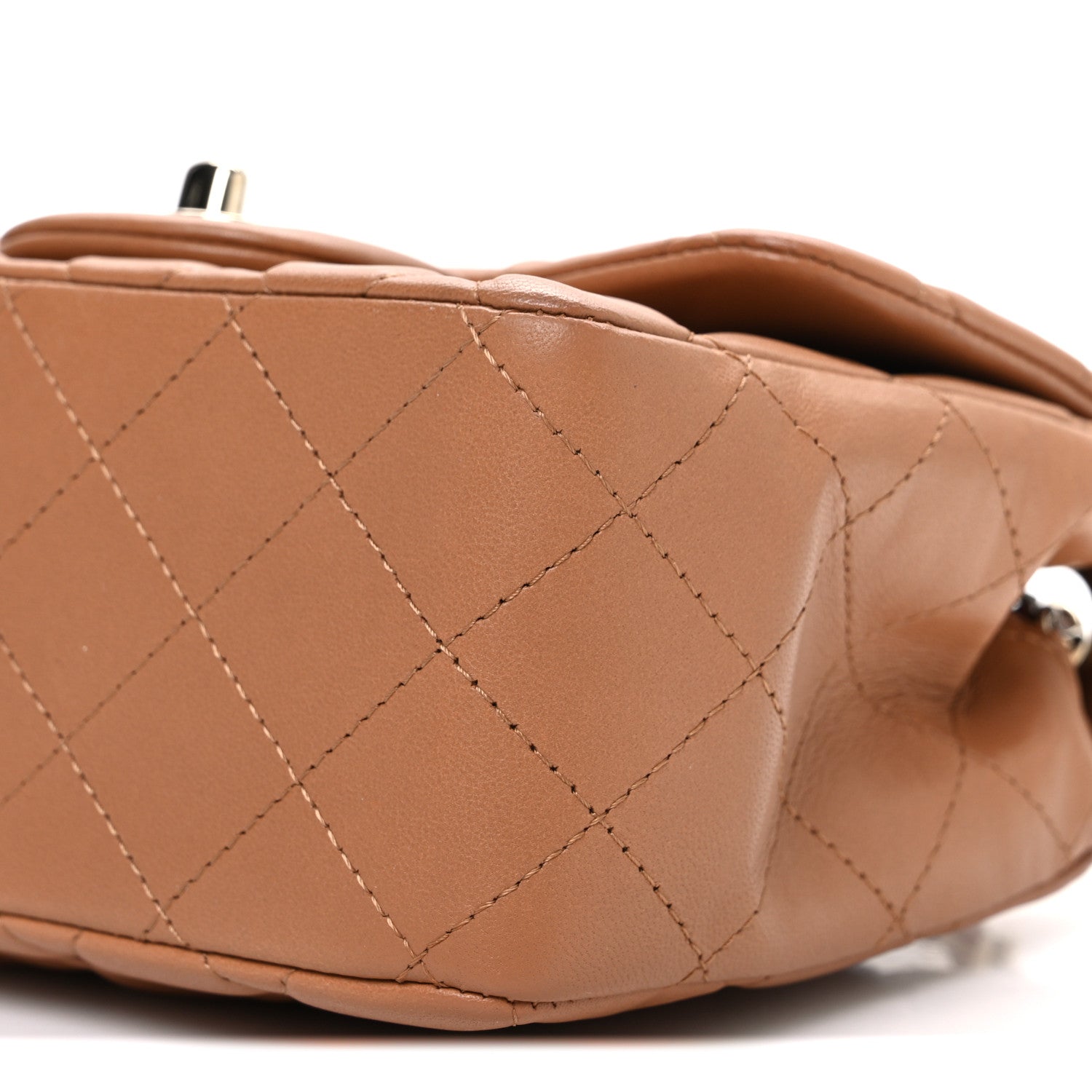 Chanel Lambskin Quilted Mini Square Flap Brown 10 of 10