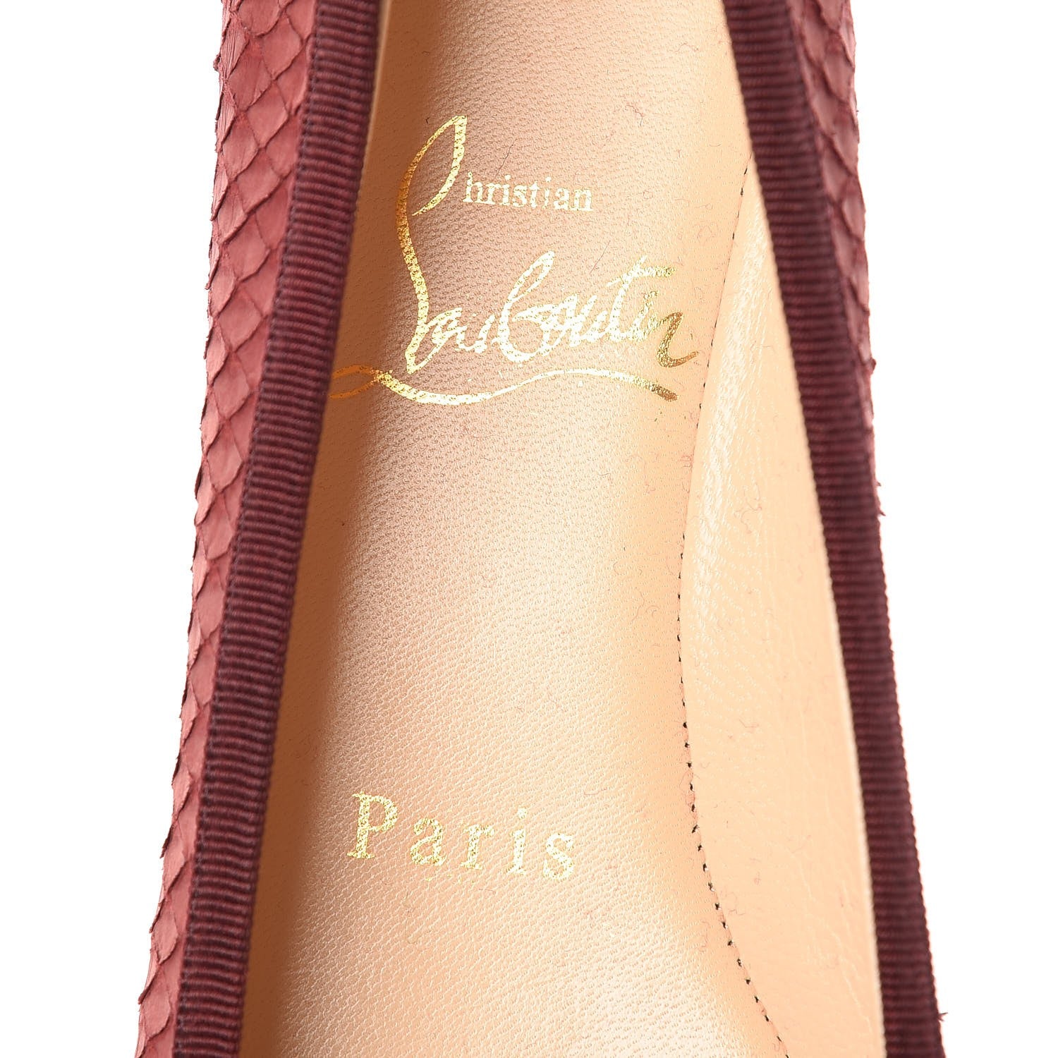 Christian Louboutin Watersnake Nubuck Rosella Flats 36.5 Red 6 of 13