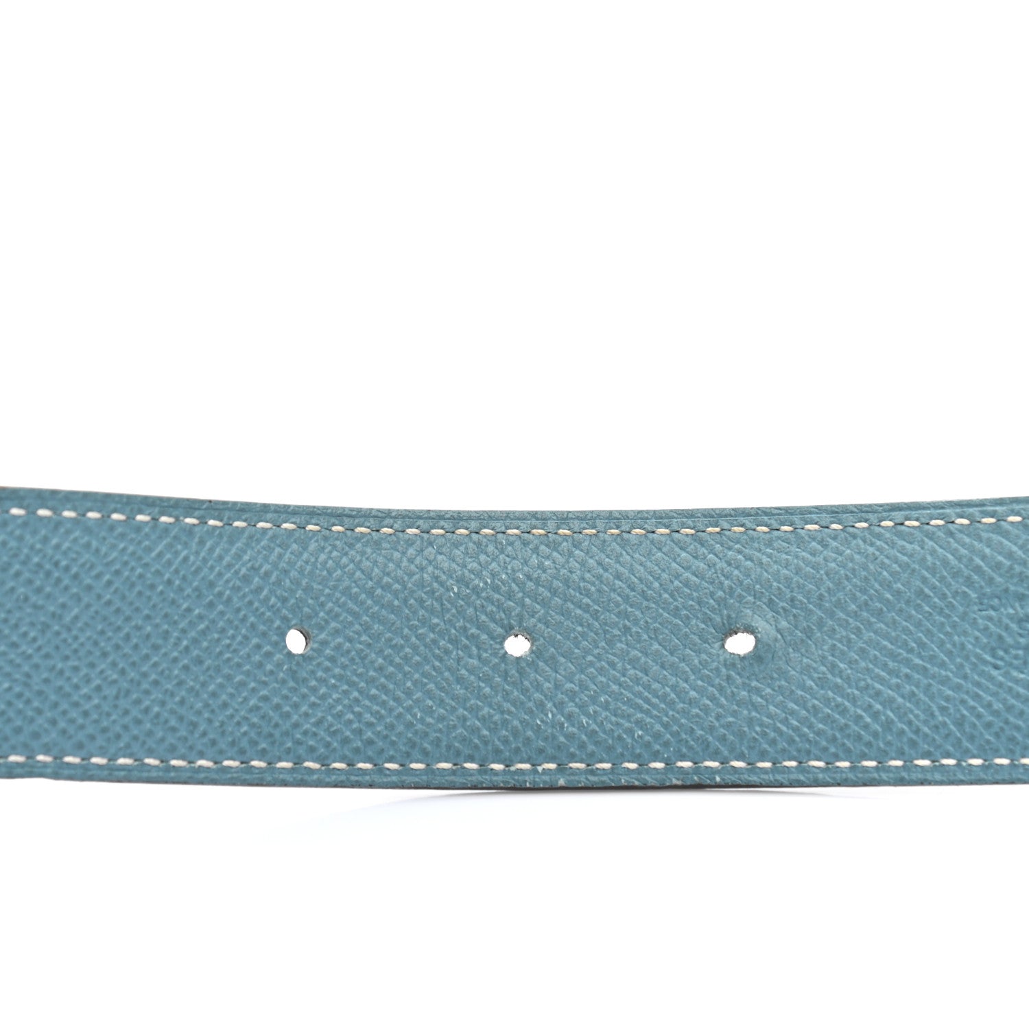 Hermes Swift Epsom 32mm H Belt Strap 100 Black Blue Jean 4 of 8