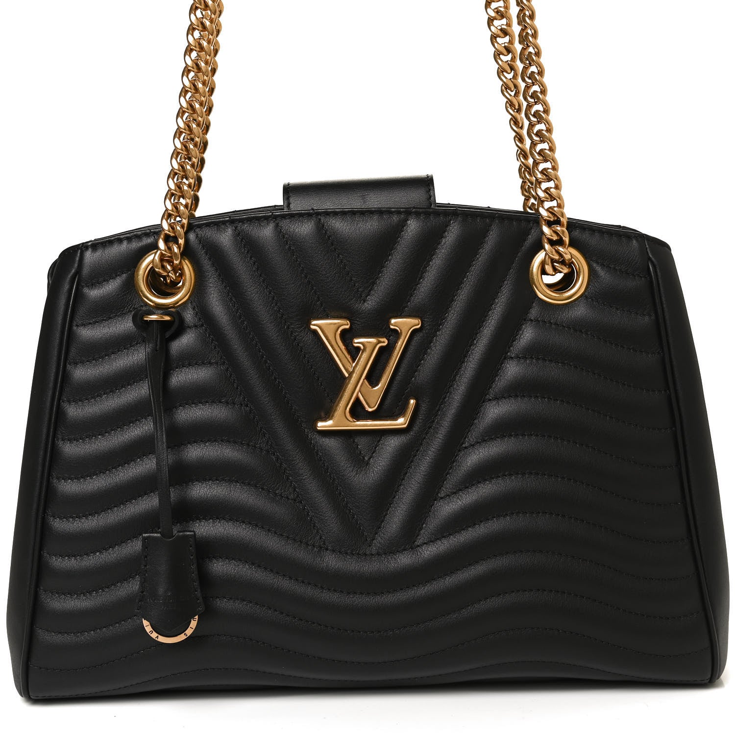 Louis Vuitton Calfskin New Wave Chain Tote Black 8 of 10