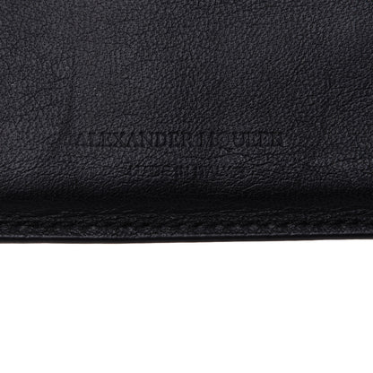 Alexander McQueen Grained Calfskin Skull Card Holder Black 7 of 8