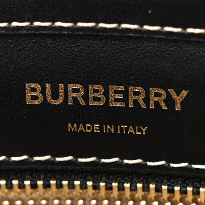 Burberry Canvas Smooth Calfskin Two Tone Mini Pocket Bag White Black 6 of 15
