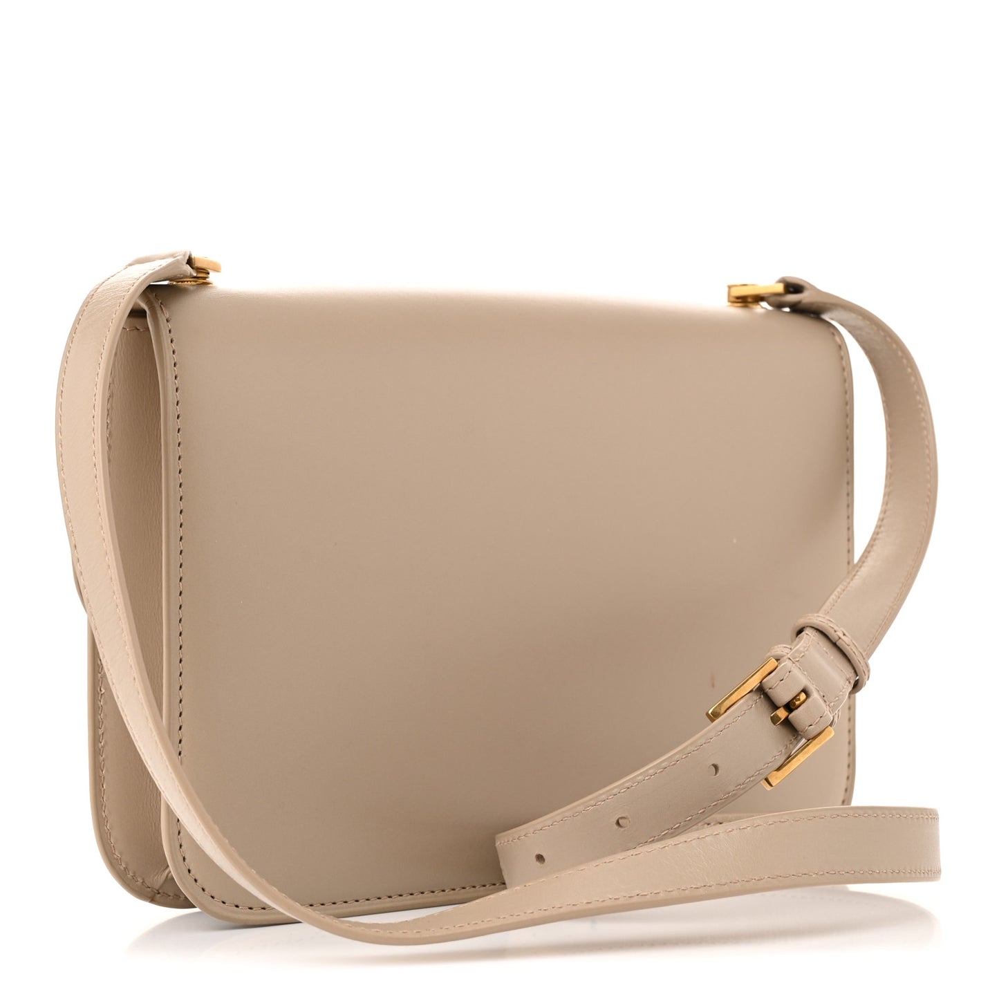 Smooth Calfskin Le Carre Satchel Dark Beige