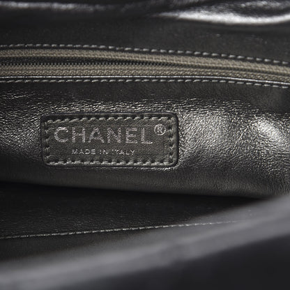Chanel Distressed Lambskin Quilted Small Le Marais Tote Black 6 of 10