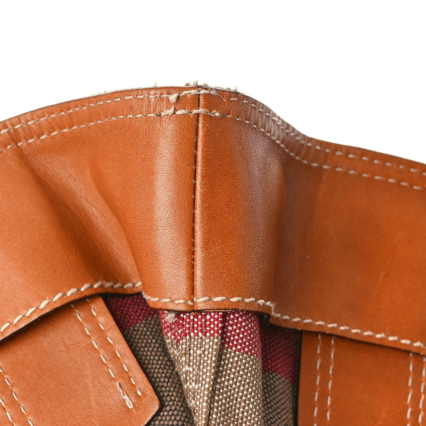 Canvas Mega Check Medium Ashby Hobo Saddle Brown