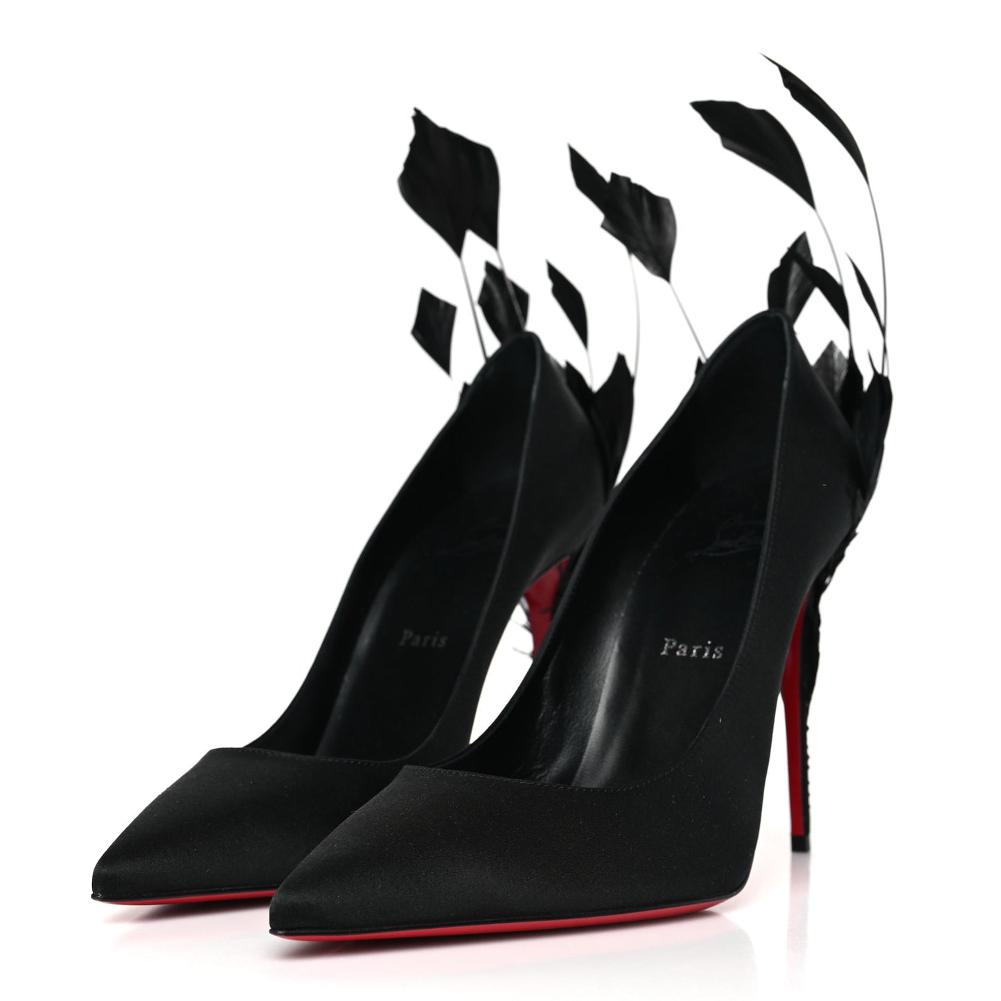 Crepe Satin Kate Plume 100 Pumps 41 Black